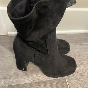 Women's Black Suede Ankle Boots